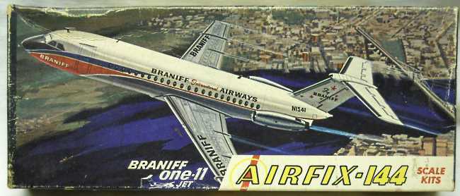 Airfix 1/144 BAC-111 (One-Eleven) Braniff Airlines - Craftmaster Issue, 2-88 plastic model kit